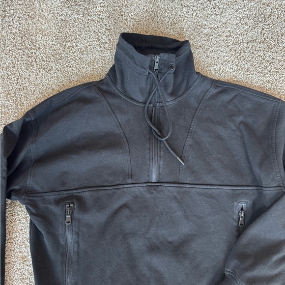 Old Navy Womens Dynamic Fleece Half Zip Black High-Neck Top Size Medium Tall - Picture 4 of 8